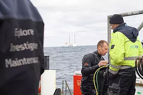 Esplorazione di un sommergibile nel mare del nord